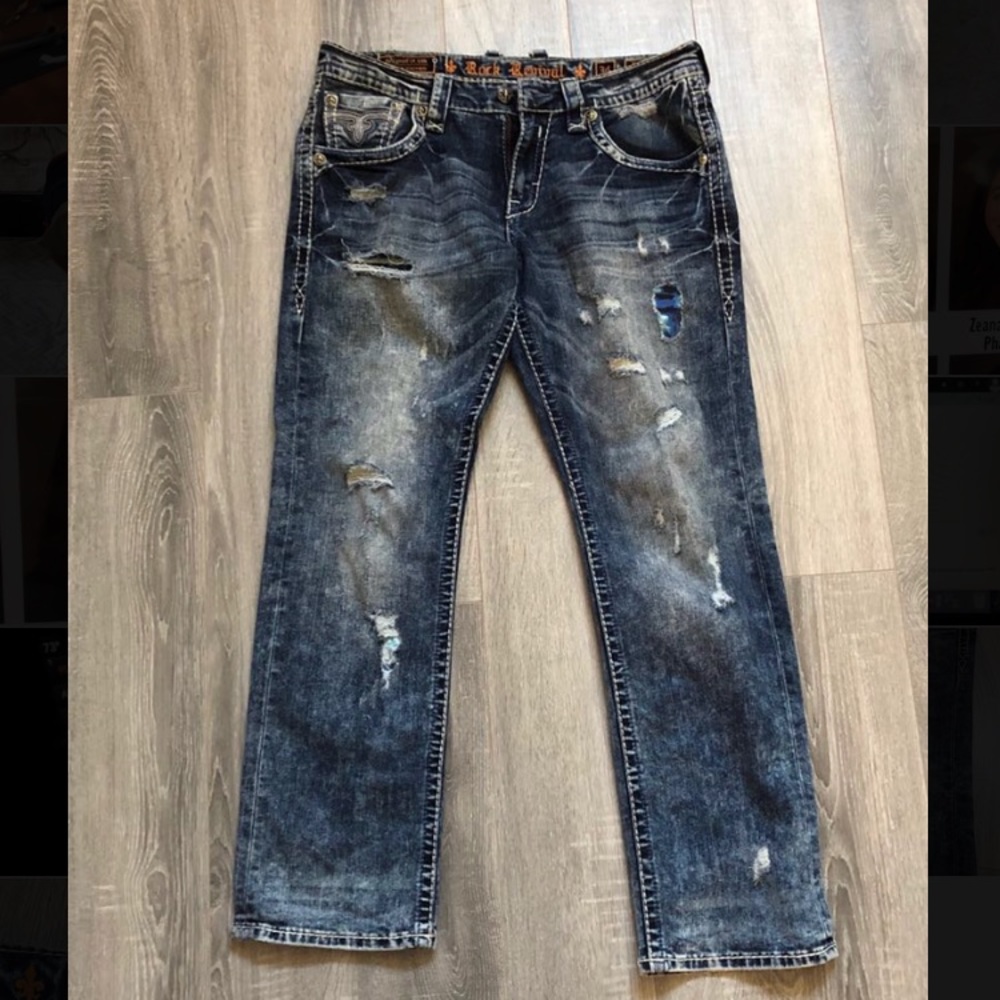 Men’s Rock Revival Jeans 34 - like new